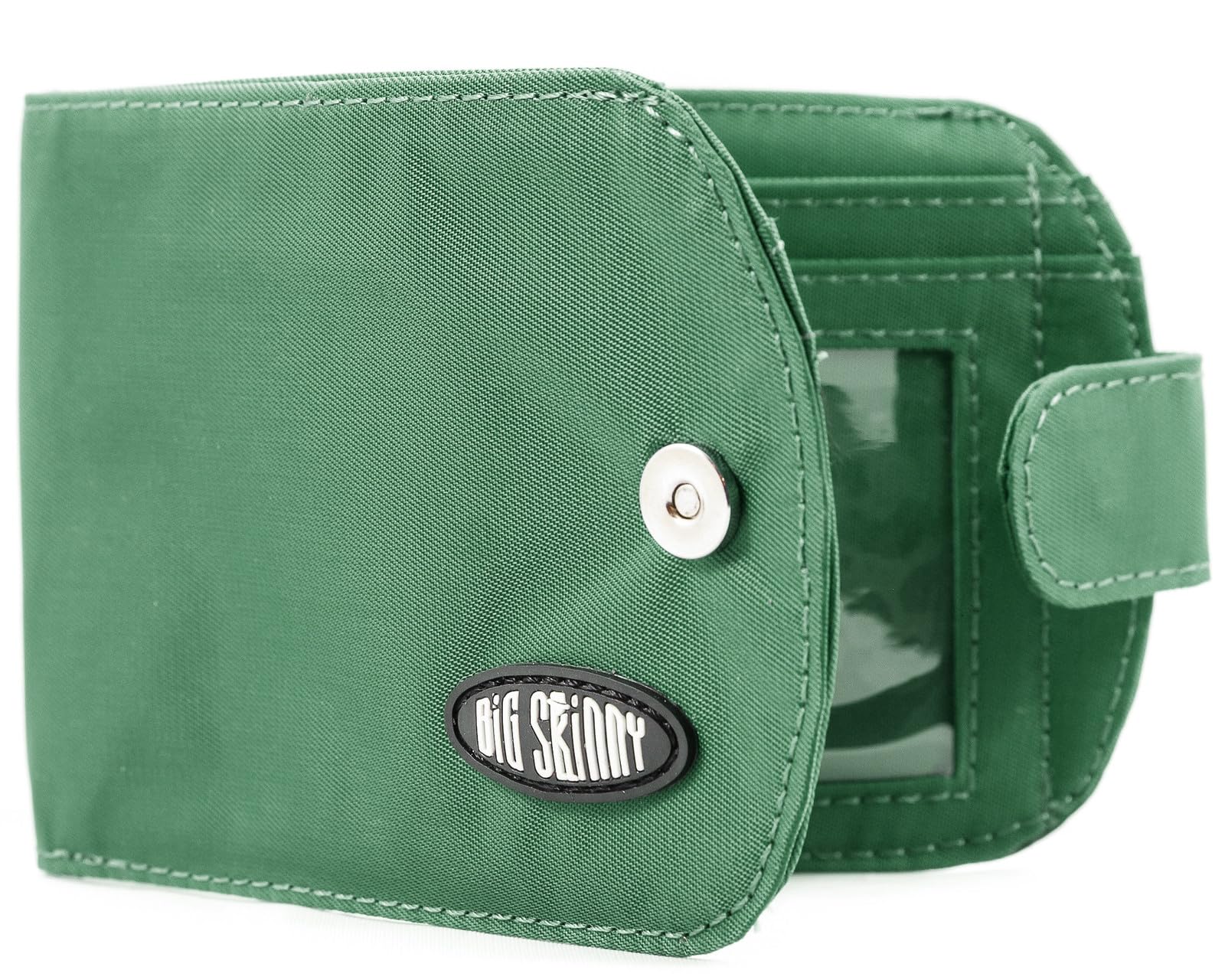 Big Skinny Women's Taxicat Bi-Fold Slim Wallet, Holds Up to 25 Cards, Verdant Green — image 1
