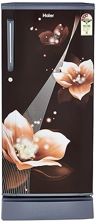 Haier 190 L 3 Star Direct Cool Single Door Refrigerator(HRD-1903PBM-E, Brown Magnolia, Base Stand with Drawer)