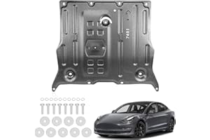 FETUSI Front Skid Plate Compatible with Tesla Model 3 2017-2025 & Model Y 2020-2025, Under Engine Guard Splash Shield Cover C