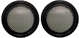 DR.COMPONENT 1.5" Sanitary Tri-Clamp Gaskets 2pk Black FKM Viton #20 Screen Mesh view 2