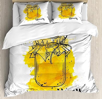 Amazon Com Chasoea Vintage Yellow King Size Duvet Cover Set Old