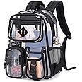 PIG PIG GIRL Clear Backpack for Stadium Events Mini Clear Bag Transparent School Bookbag for Kids Girls with Thicken Shoulder Straps for Concert, Sporting Events, School, Festival,Black