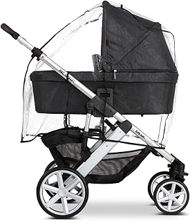 ABC Design Universal Regenschutz – für Kinderwagen mit Babywanne & Sportsitz – Schadstofffrei – Farbe: transparent