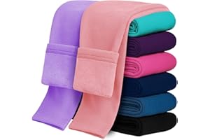 KEREDA Girls Fleece Lined Leggings Pack of 2 Winter Warm Pants Girls Clothes