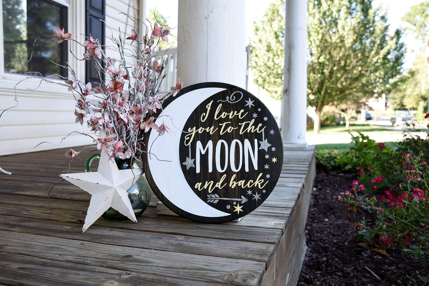 love you to the moon and back nursery decor