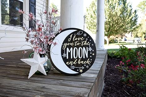 i love you to the moon and back nursery decor