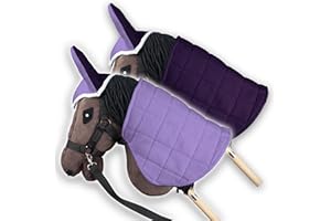 SKIPPI Hobby Horse Blanket and Ear Bonnet - Lilac and Plum, Hobby Horse Accessories