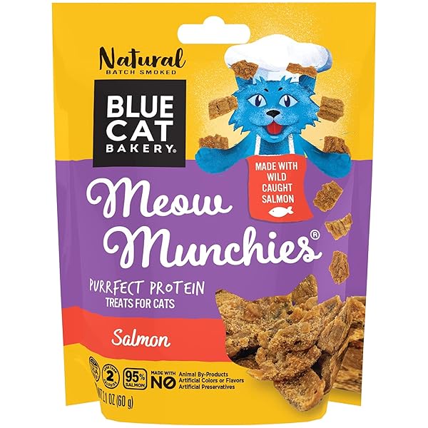 BLUE CAT BAKERY MEOW MUNCHIES, SALMON FLAVORED CAT...