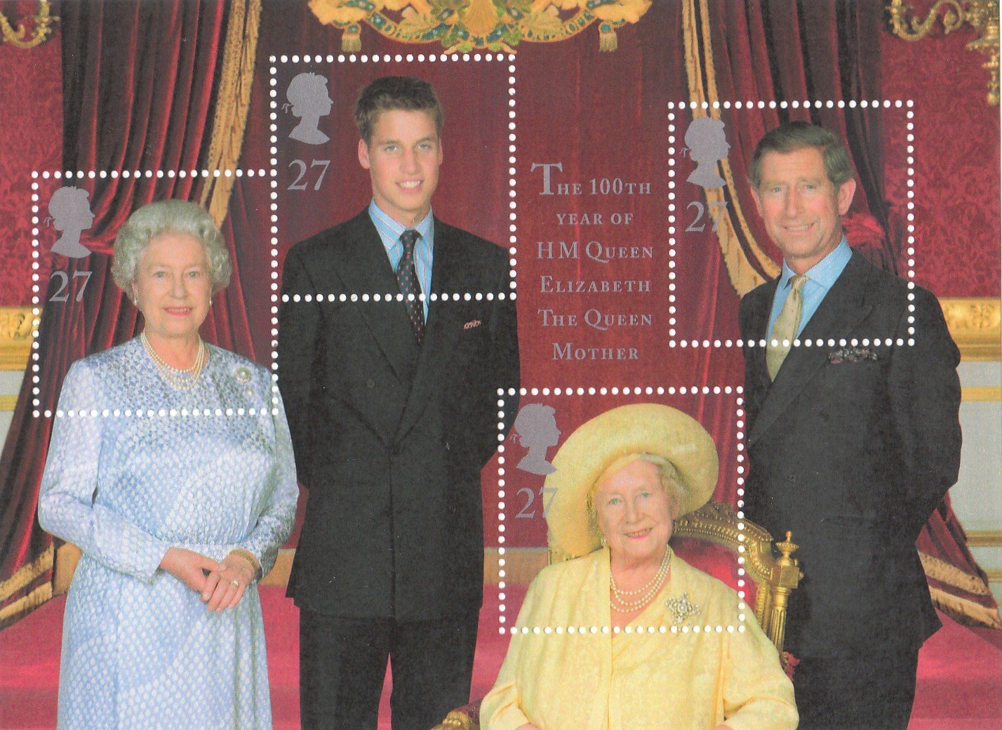 2000 QUEEN ELIZABETH THE QUEEN MOTHER 100TH BIRTHDAY MINIATURE SHEET