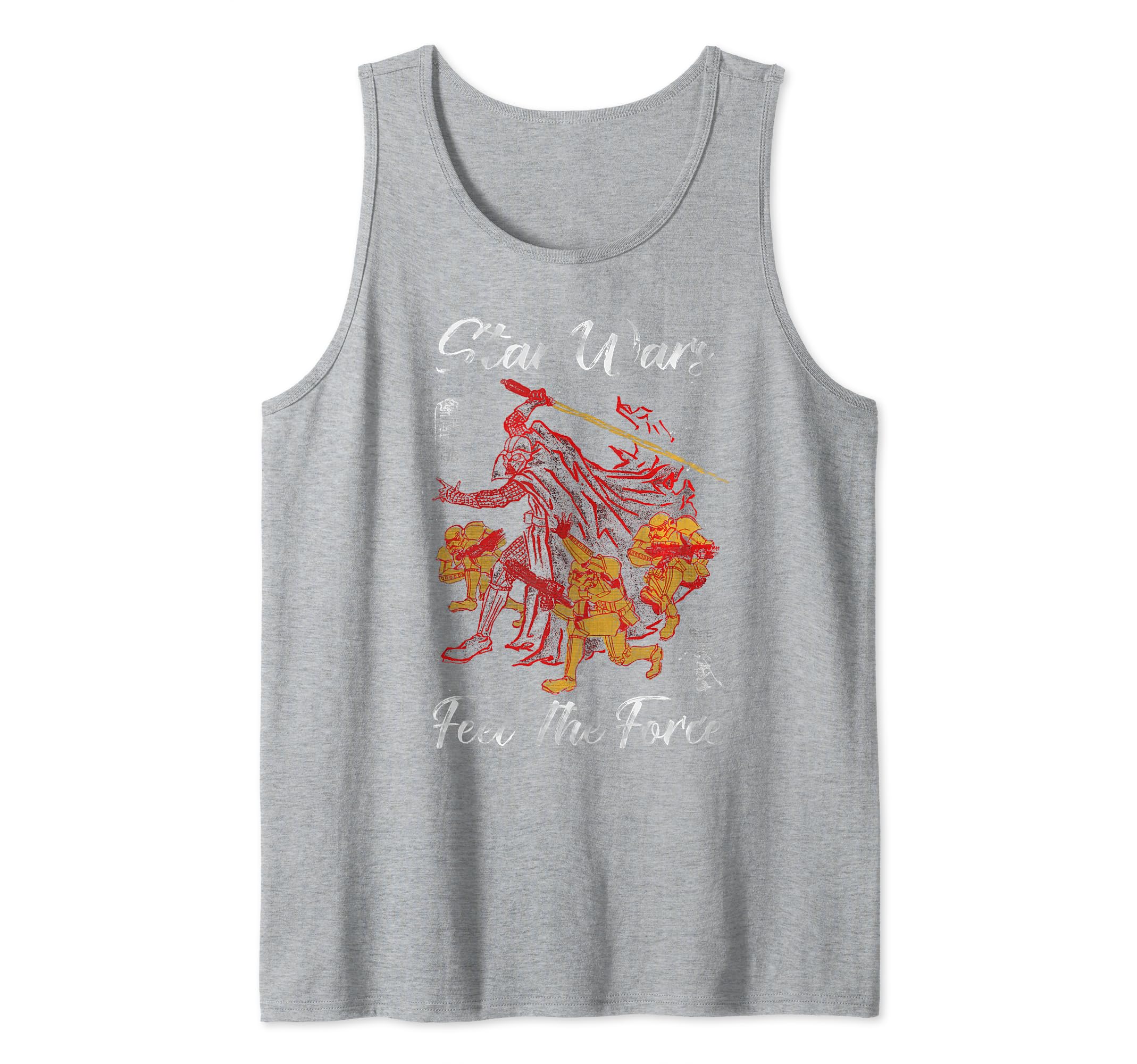 Star Wars Vader Trooper Feel The Force Woodblock Tank Top