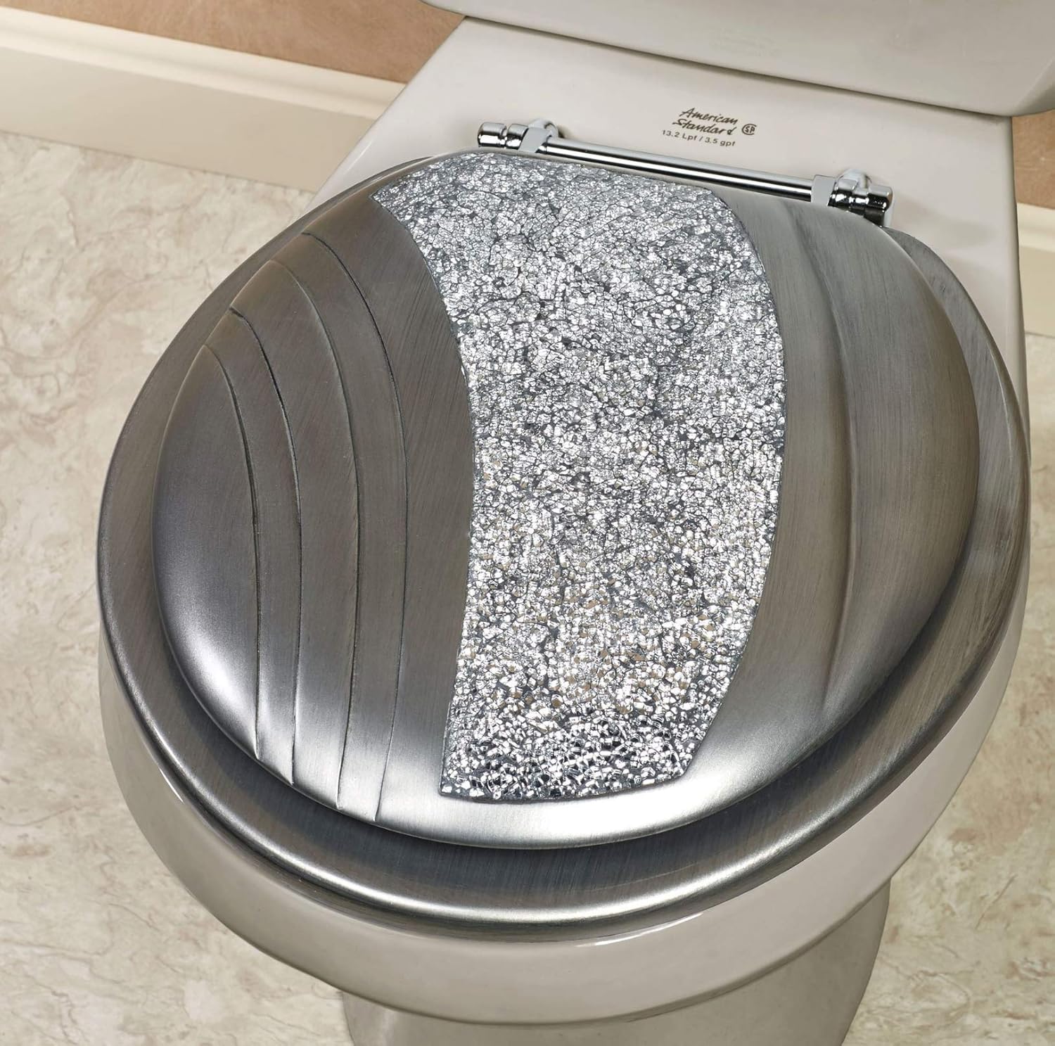 Touch of Class Brilliance Standard Toilet Seat Silver