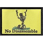 Short Circuit No Disassemble Funny Morale Patch, 2x3 Hook &amp; Loop | Fully washable | Won't fade or scratch off | Retro 80s gift | Fits pack, cap, plate carrier | USA made