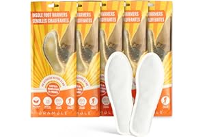 Bramble Chauffe-pieds à semelle intérieure – Naturel, inodore, chauffe-pieds activé par l'air – jusqu'à 10 heures de chaleur