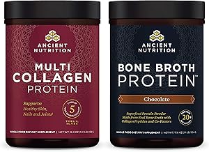 Ancient Nutrition Multi Collagen Protein + Bone Broth Protein Chocolate Bundle