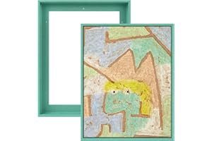 FOLKOR Floater Frame for 8x10 Canvas Paintings, 2 Pack Complete Floating Frames with 0.9" Deep for Artists Designers Plants Mountain Landscape Artwork Abstract Room Wall Decor (Light Green)