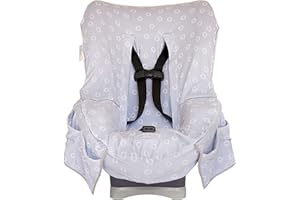 Niko Easy-Wash Children's Car Seat Cover & Liner - Gray Cotton Blend Terry - Fits Most Toddler Car Seats - Universal Fit - Waterproof SEAT Bottom - Machine Wash and Dry