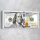 Awesometik" 100 Dollar Bill Money Press Design Canvas Print Art Home. Ready To Hang. Made In USA (Original Benjamin)