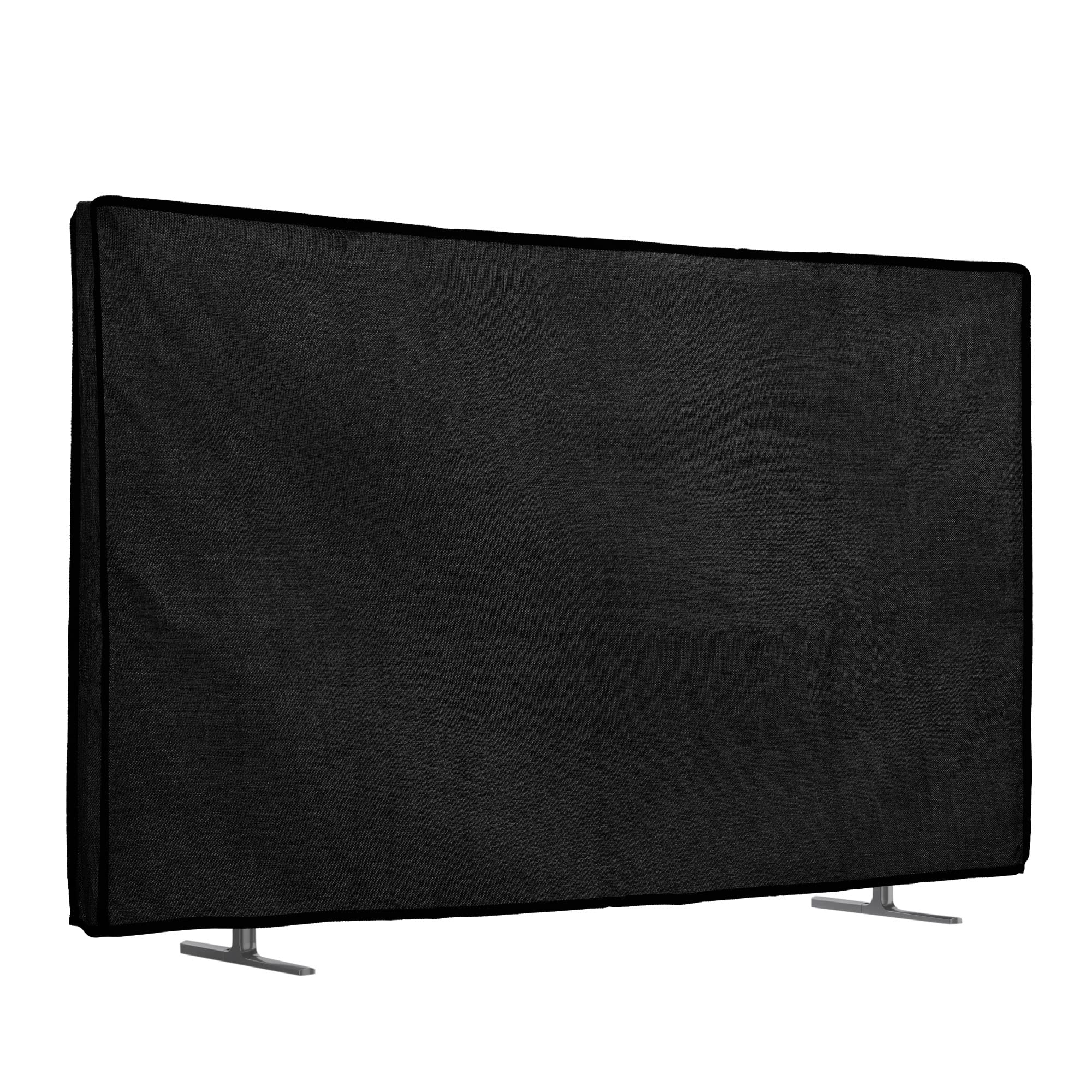 kwmobile Dust Cover - Linen TV Display Protector - Protect Your 43" TV Screen - Black