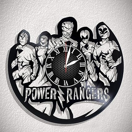 Amazon Com Bombstudio Power Rangers Vinyl Record Wall Clock