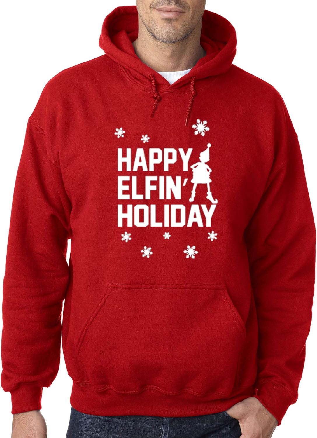 True Way 589 Adult Hoodie Happy Elfin' Holiday Christmas
