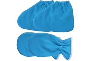 FOMIYES 4pcs Paraffin Wax Gloves Booties Thick Insulated Mitts Foot Covers Hand Feet Spa Treatment Hot Wax Thermal Hand Care Paraffin Wax Warmer Machine Accessories