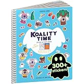 Cupkin Koality Time Cute Koala Coloring & Sticker Book | 300+ Stickers | Spiral-bound kids craft format with 8 scenes, 8 art 