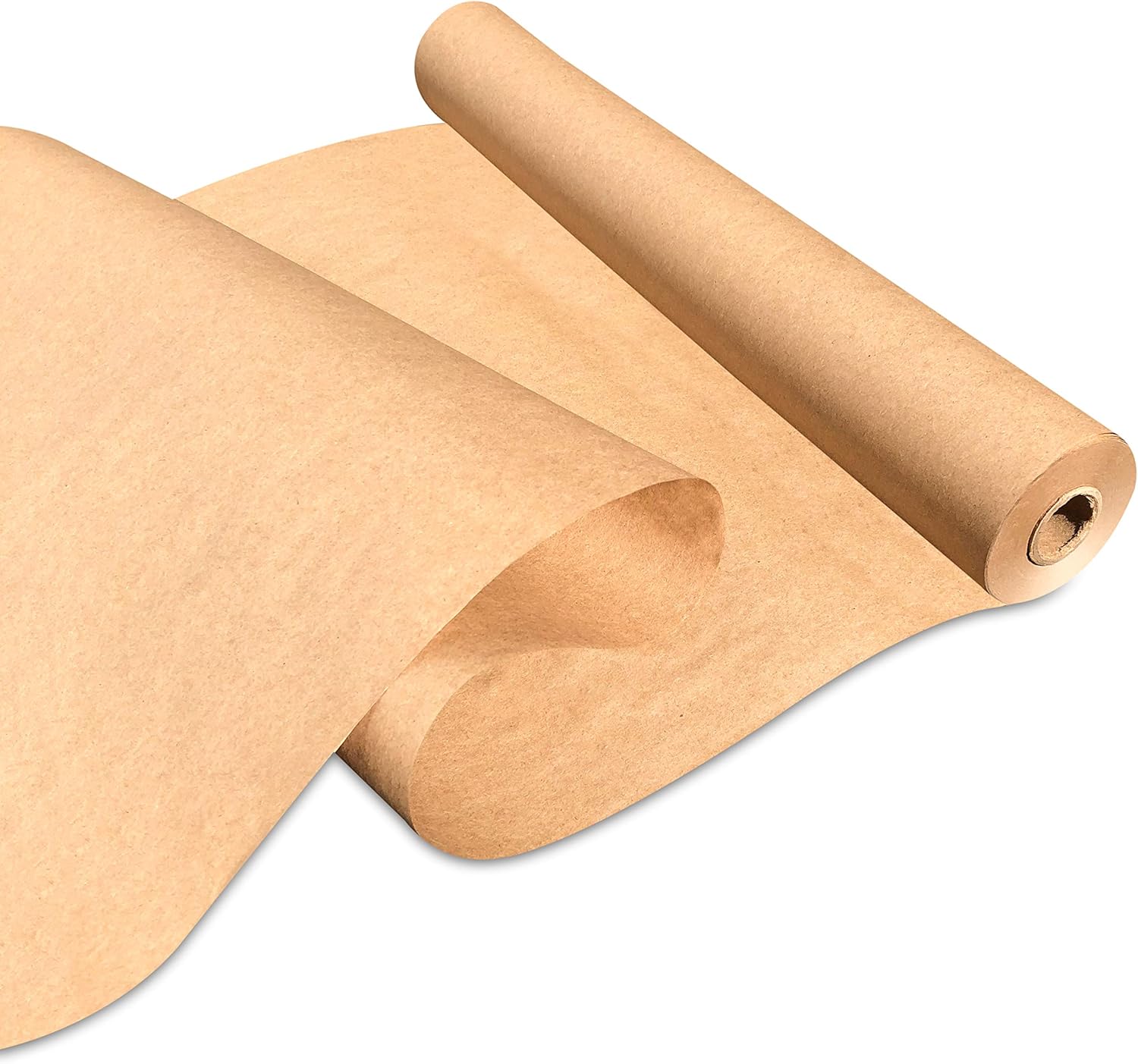 Brown Kraft Paper Jumbo Roll 17.75” x 1200” (100ft) Made in USA- Ideal for Gift Wrapping, Packing Paper for Moving, Art Craft, Shipping, Floor Covering, Wall Art, Table Runner, 100% Recycled Material : Office Products