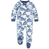 Burt's Bees Baby baby-boys Sleep and Play Pjs, 100% Organic Cotton One-piece Zip Front Romper Jumpsuit Pajamas