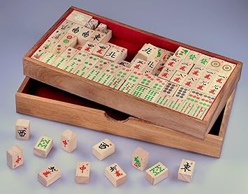 Mayong - Mahjong - Mah Jongg - Mahjongg - Legespiel - Strategiespiel aus Holz mit 144 Spielsteinen - 2. Wahl