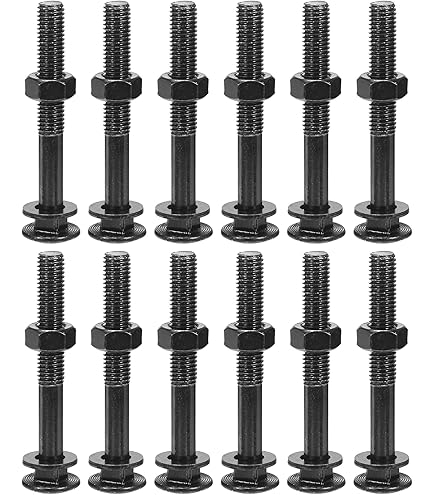 3/8 X 3 (25 Pack) Black Carriage Bolt Kit, Ceramic Coated For Exterior Use, 2X Rust Resistance Of Galvanized By Makers Bolt