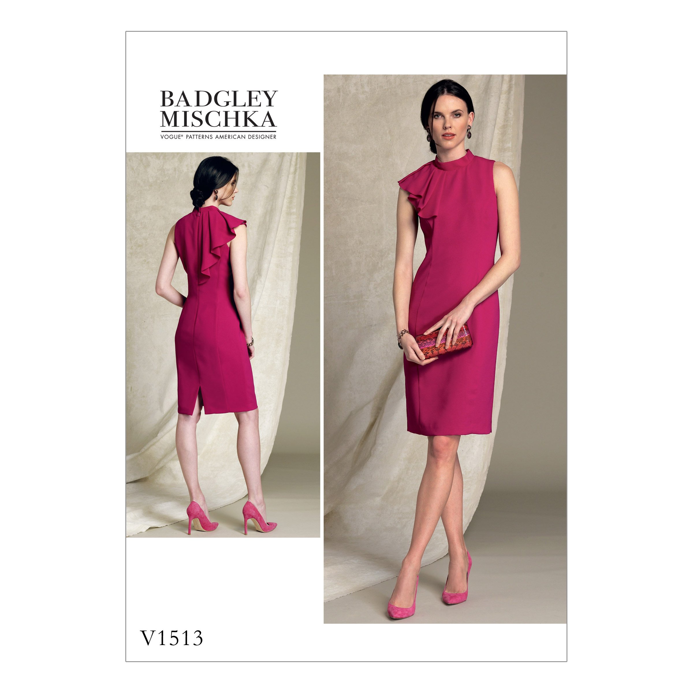 Vogue Patterns 1513 A5, Misses Petite Dress,Sizes 6-14, Tissue, Multicoloured, 20 x 0.5 x 25 cm
