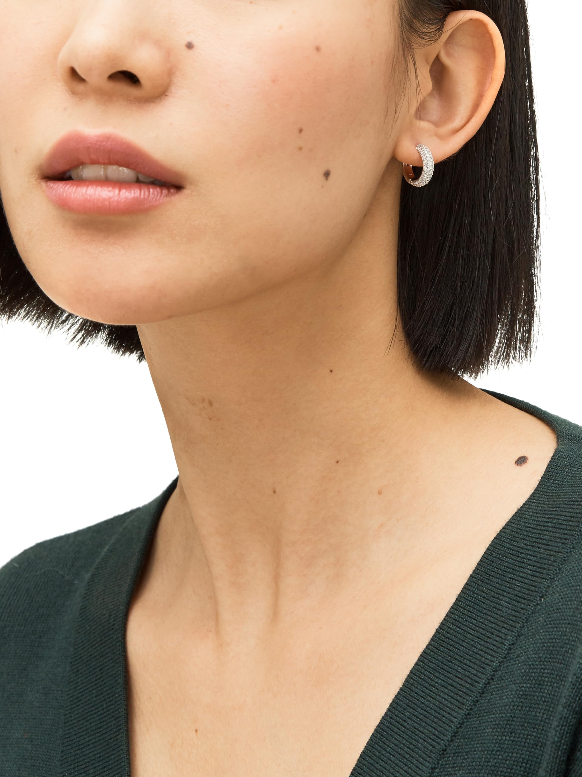 Pave Mini Huggies Earrings