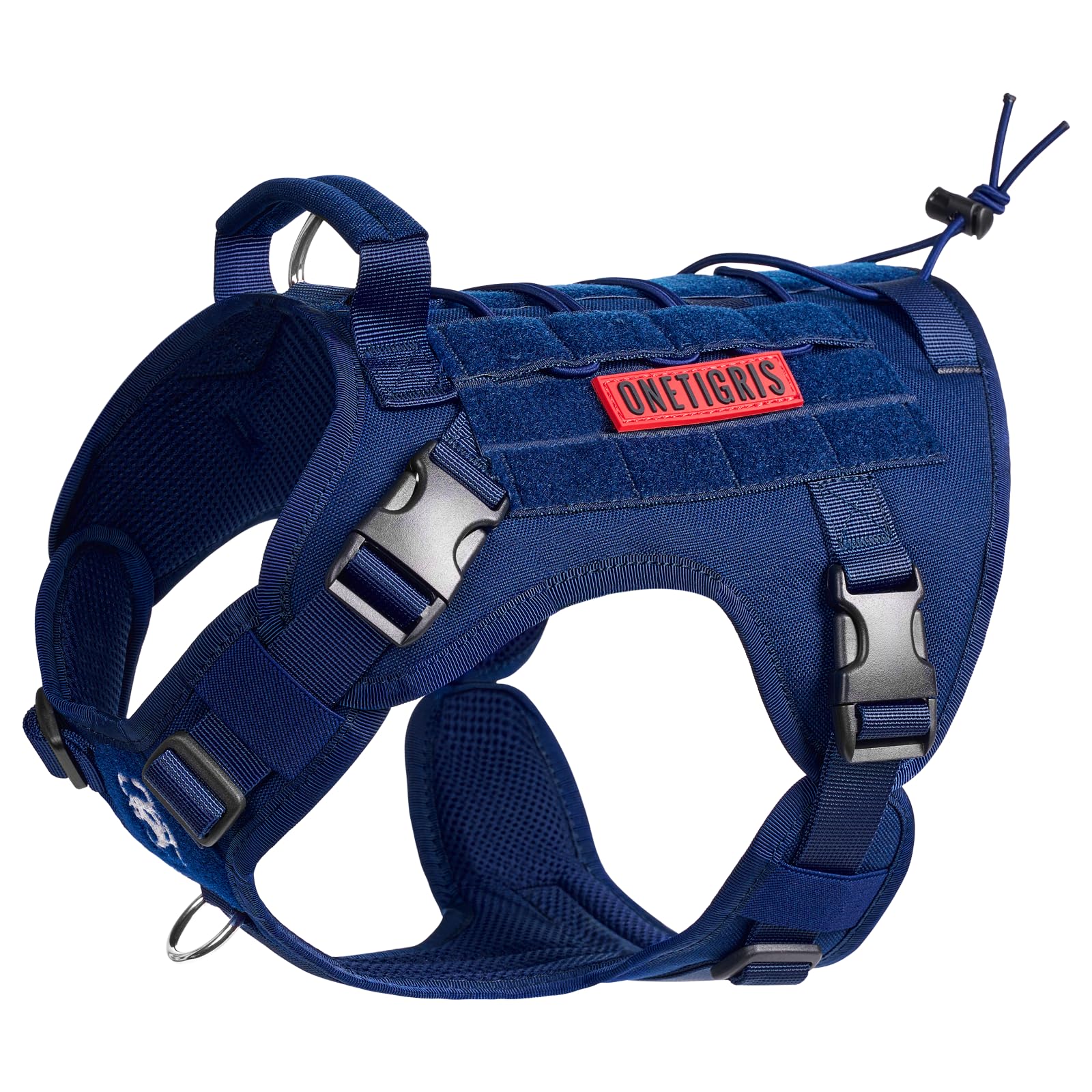 Tactical Dog Harness Vest with Handle, Military Dog Harness for Large Medium Dogs,No-Pull Service Dog Vest with Hook & Loop Panels,Adjustable Dog Vest Harness for Walking Hiking Training