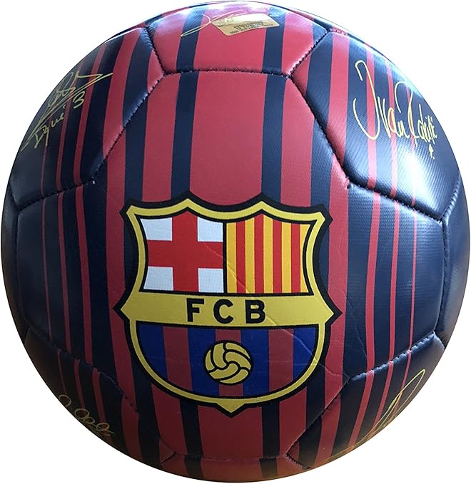 FC Barcelona - Balón f.c. barcelona con escudo y firmas grande ...