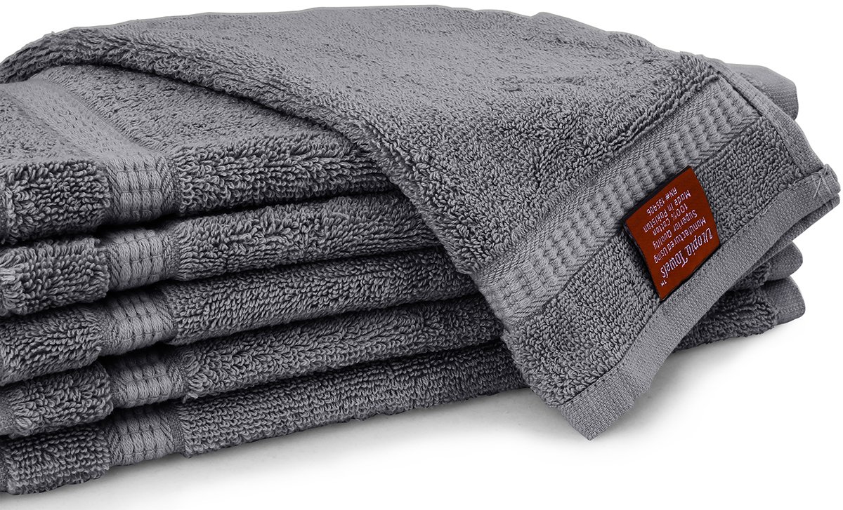 12 Pack Towel Set Luxury Cotton Washcloth 12x12 Inch in Wholesale