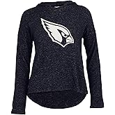 Outerstuff NFL Teams Girls Youth Long Sleeve Hooded T-Shirt with 3D Team Logo (4-16)