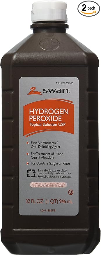 Amazon Com Swan Hydrogen Peroxide Topical 32 Ounces Pack Of 2 Health Personal Care
