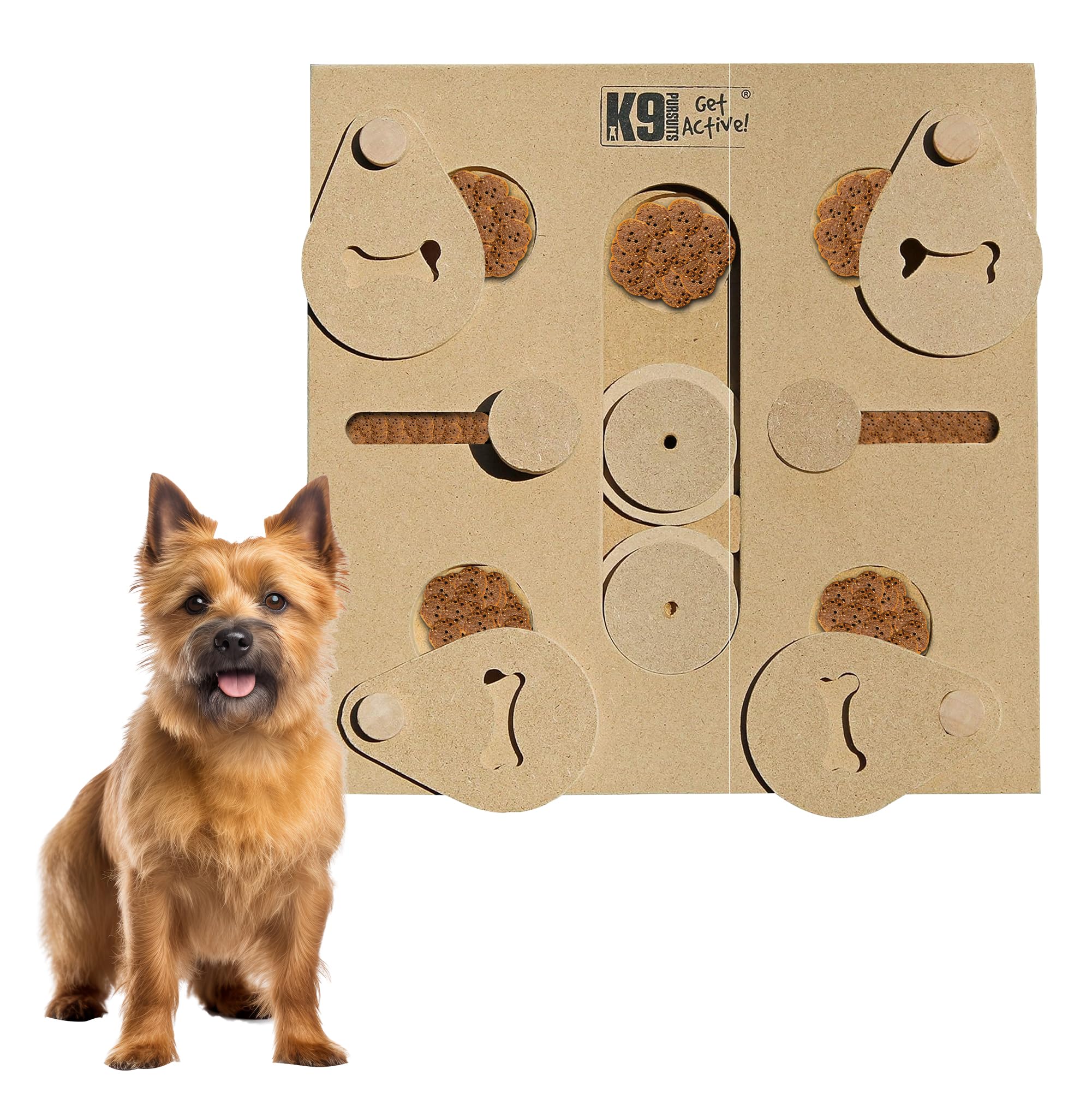 P.J Pet Products K9 IQ Game Cracker For Playful Eating Puzzle Slow Feeder Dog Bowl For Mental Health & Training Interactive Dog Toys For Dog's Food Recyclable Dog Treat Dispenser Toy For Puppies