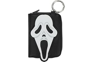 Ghostface Glow in The Dark Zip Wallet with Keychain Ring
