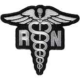 Registered Nurse RN Patch - 3.5x3.1 inch. Embroidered Iron on Patch (P5980)