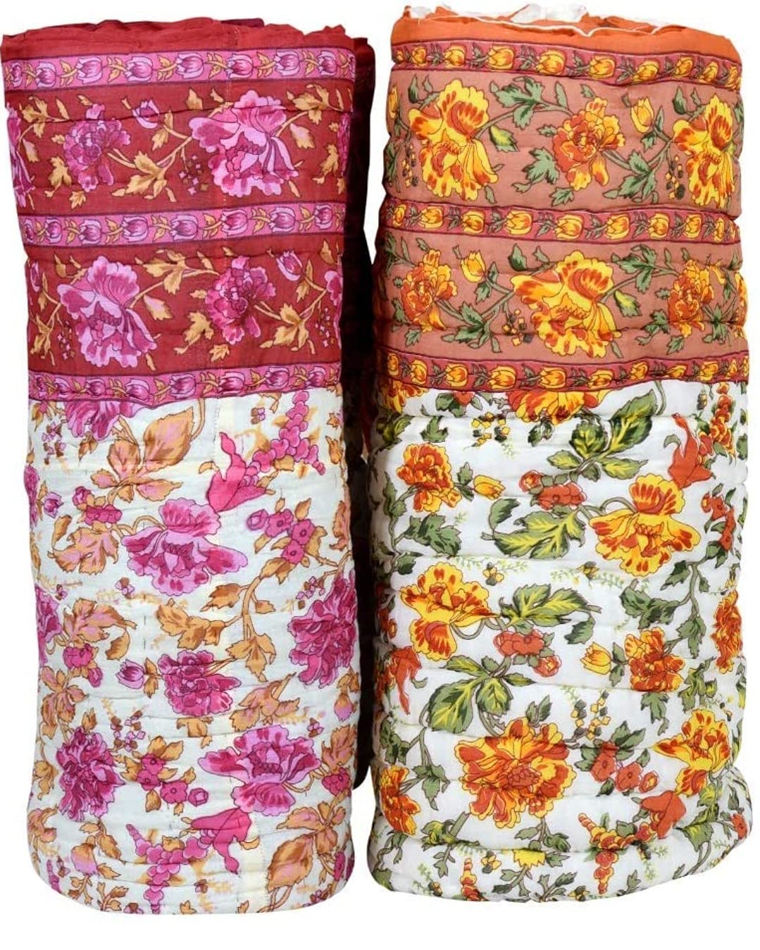 Buy Throw’King Jaipuri Rajai/Razai Traditional Shade Garden Flower