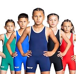 Elite Sports Kids Wrestling Youth Singlet, Standard