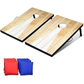GoSports 3 x 2 ft Cornhole Board Set - Portable Outdoor Toss Game for Adults &amp; Family - Includes Set of 8 Bean Bags with Built-in Storage - Choose Your Style