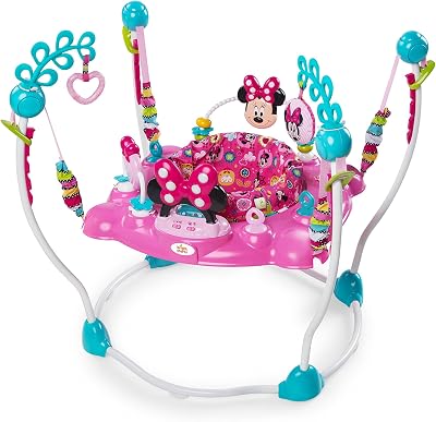 Bright Starts Disney Baby Minnie Mouse Peekaboo Activity Jumper 8 Toys 4