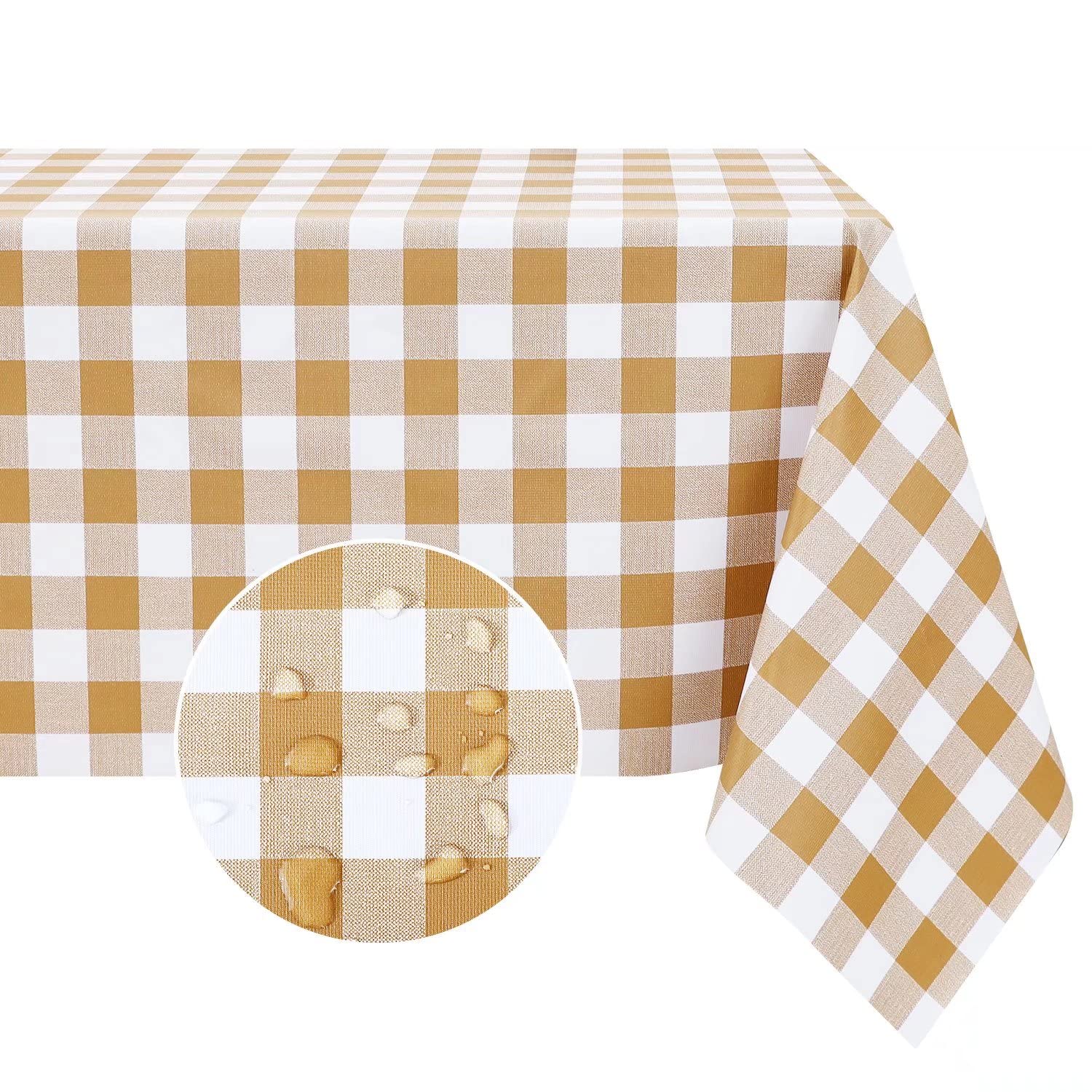 Photo 1 of ****Stock Photo Similar to Product****
Romanstile Rectangle Vinyl PVC Tablecloth, 100% Waterproof Buffalo Plaid Plastic Table Cloth, Oil Proof Heavy Duty Wipeable Table Covers for Dining/Camping/Picnic/Outdoor - 60 x 120, Gray and White
