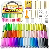 Aestd-ST Polymer Clay 52 Colors, Oven Bake Modeling Clay for Kids &amp; Artists | 20 Sculpting Tools, Accessories, Easy to Shape, Non-Sticky, Colorful, Portable Storage Box, DIY Starter Kit for Kids &amp; Adults