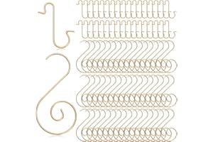 DNTORX Christmas Ornaments Hooks, 130 Pcs Ornaments Hangers Hook Christmas Tree Hooks Metal Wire Hooks Xmas Tree Decoration Hanger (Gold)