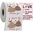Romantic Toilet Paper Roll by Gagster - 3 Ply Funny Novelty Gag TP - 200 Sheets Per Roll For Birthday Valentine's Day and Anniversary Gag Gift Printed on Every Sheet - I Love the "Stuffing" Outta You