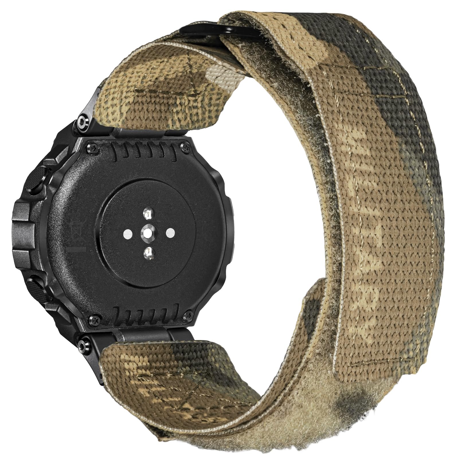 hemsut h Watch Bands Compatible with Huami T-Rex/T-Rex 2/T-Rex Pro/T-Rex Ultra, Millitary Camouflage Nylon Sports Strap With Woven Loop Design
