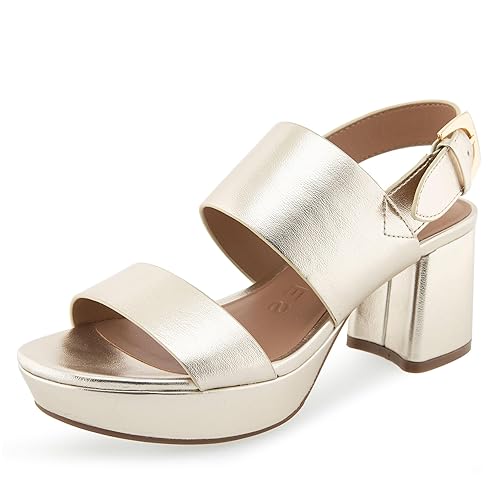 Aerosoles Women's CAMILIA Heeled Sandal, Soft Gold PU, 7